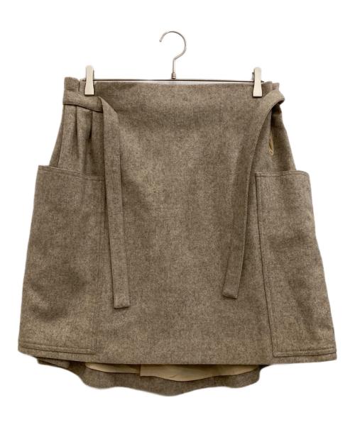 BALENCIAGA（バレンシアガ）BALENCIAGA (バレンシアガ) ウールビッグポケットスカート ベージュ サイズ:36の古着・服飾アイテム
