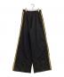 adidas（アディダス）の古着「WIDE LEG TRACK PANTS WITH JACQUARD PANEL BLACK」｜ブラック
