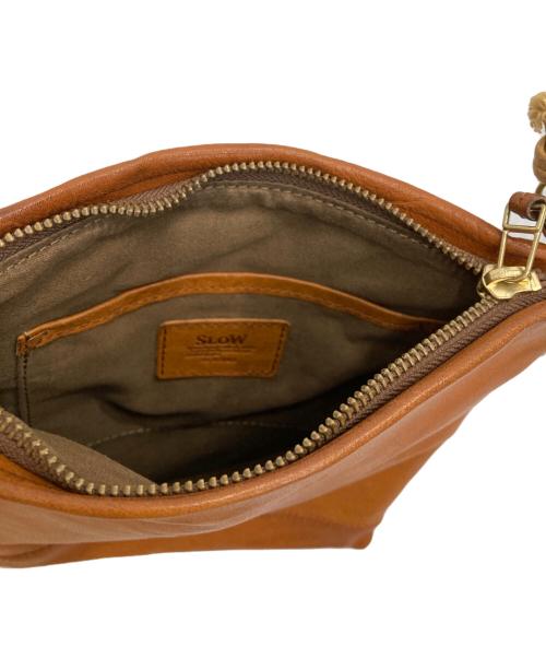 SLOW（スロウ）SLOW (スロウ) BEAMS (ビームス) レザーサコッシュ ブラウンの古着・服飾アイテム