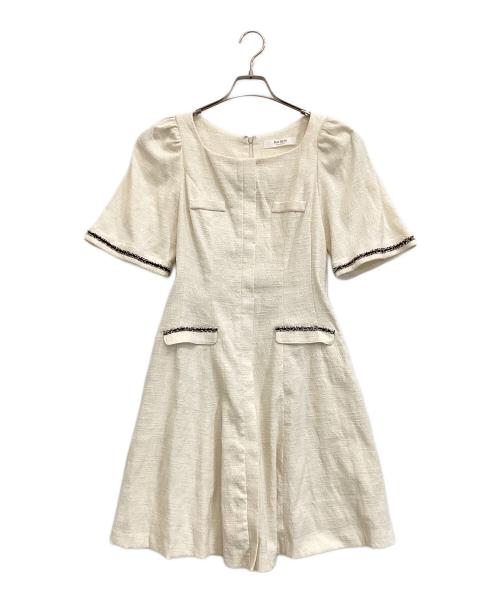 HER LIP TO（ハーリップトゥ）Her lip to (ハーリップトゥ) Canal Tweed Mini Dress ホワイト サイズ:Sの古着・服飾アイテム