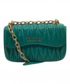 MIU MIUミュウミュウ）の古着「チェーンショルダーバッグ」｜グリーン