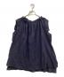 KURASHI&Trips PUBLISHING（クラシアンドトリップス パブリッシング）の古着「ノースリーブコットンギャザーブラウス」｜ネイビー