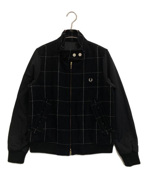 FRED PERRY（フレッドペリー）FRED PERRY (フレッドペリー) 切替ウールブルゾン ブラック サイズ:Mの古着・服飾アイテム