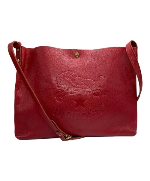 IL BISONTE（イル ビゾンテ）IL BISONTE (イル ビゾンテ) レザーショルダーバッグ レッドの古着・服飾アイテム