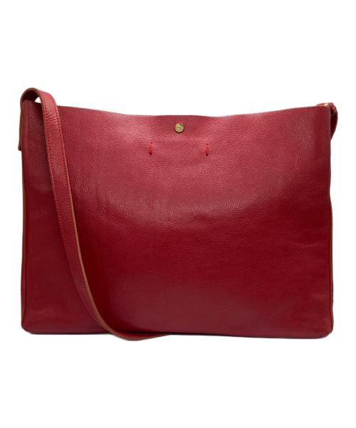 IL BISONTE（イル ビゾンテ）IL BISONTE (イル ビゾンテ) レザーショルダーバッグ レッドの古着・服飾アイテム