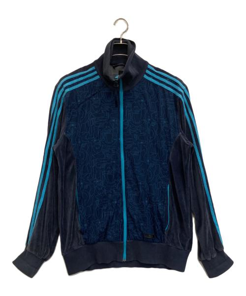 adidas（アディダス）adidas (アディダス) ベロアトラックジャケット ネイビー サイズ:XLの古着・服飾アイテム