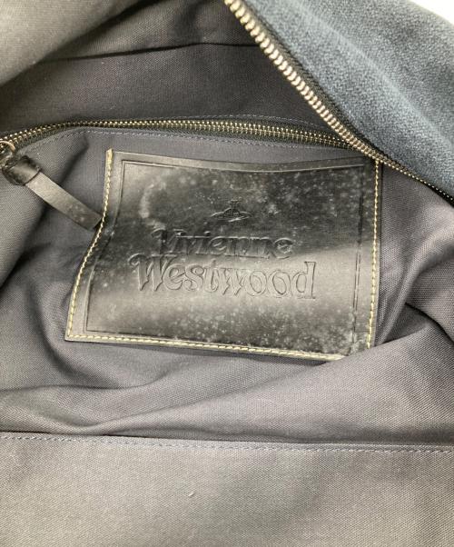 Vivienne Westwood（ヴィヴィアンウエストウッド）Vivienne Westwood (ヴィヴィアンウエストウッド) Harris Tweed (ハリスツイード) ボストンバッグ ネイビーの古着・服飾アイテム