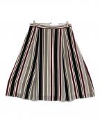 UNTITLEDアンタイトル）の古着「フレアスカート」｜ベージュ×レッド