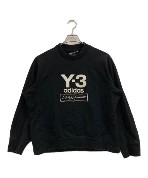Y-3（ワイスリー）Y-3 (ワイスリー) STACKED LOGO CREW SWEATER ブラック サイズ:Mの古着・服飾アイテム