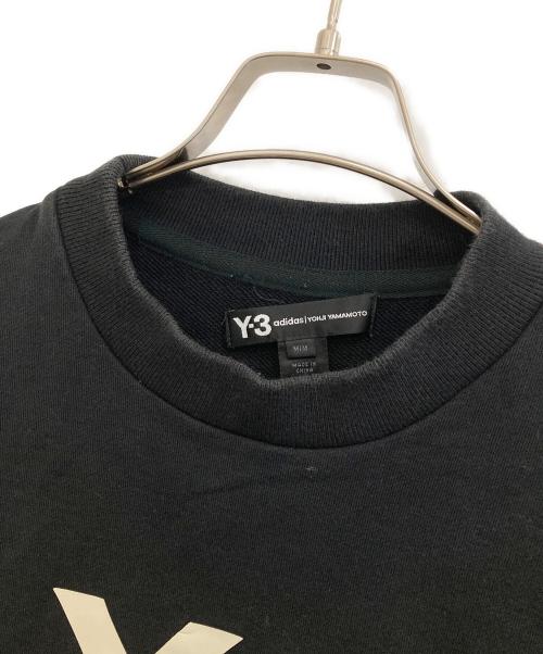 Y-3（ワイスリー）Y-3 (ワイスリー) STACKED LOGO CREW SWEATER ブラック サイズ:Mの古着・服飾アイテム