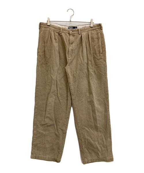POLO RALPH LAUREN（ポロ・ラルフローレン）POLO RALPH LAUREN (ポロ・ラルフローレン) 太畝タックコーデュロイパンツ ベージュ サイズ:SIZE 96cm (W38)の古着・服飾アイテム