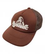 Hysteric Glamourヒステリックグラマー）の古着「FEEL GOOD メッシュキャップ」｜ブラウン