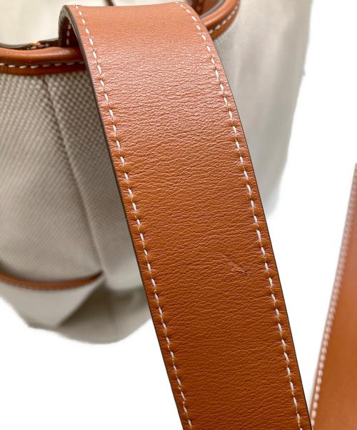 DELVAUX（デルヴォー）DELVAUX (デルヴォー) ディライトトートバッグ ホワイト×ブラウンの古着・服飾アイテム