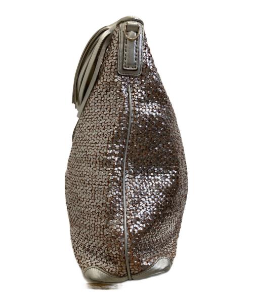 ANYA HINDMARCH（アニヤ・ハインドマーチ）ANYA HINDMARCH (アニヤハインドマーチ) 編み込みレザートートバッグ シルバーの古着・服飾アイテム