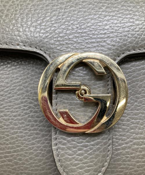 GUCCI（グッチ）GUCCI (グッチ) インターロッキングGチェーンショルダーバッグ グレーの古着・服飾アイテム
