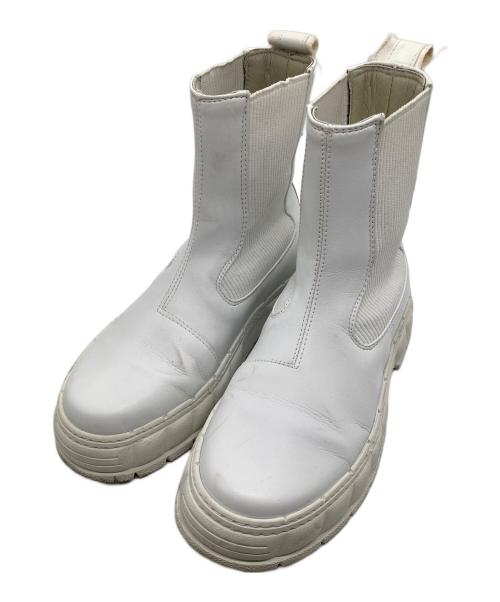 VIRON（ヴィロン）VIRON (ヴィロン) サイドゴアブーツ ホワイト サイズ:23.5の古着・服飾アイテム