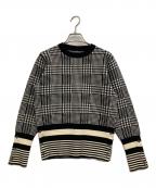 miele grandeミエーレグランデ）の古着「切替ニット」｜ホワイト×ブラック