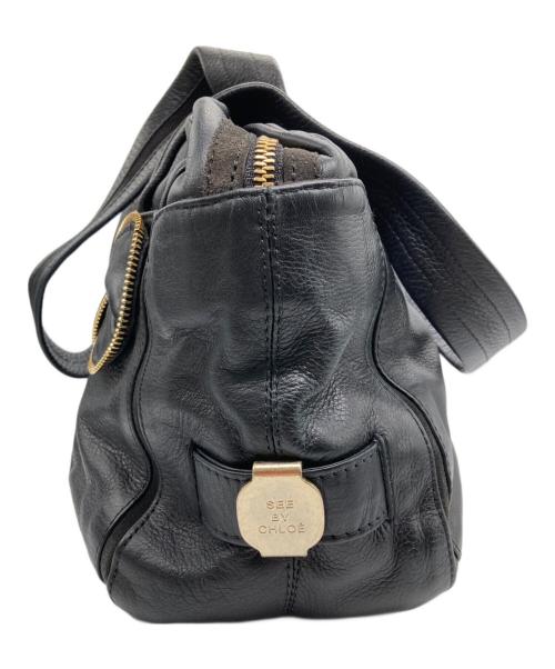 SEE BY CHLOE（シーバイクロエ）SEE BY CHLOE (シーバイクロエ) ハンドレザーバッグ ブラックの古着・服飾アイテム