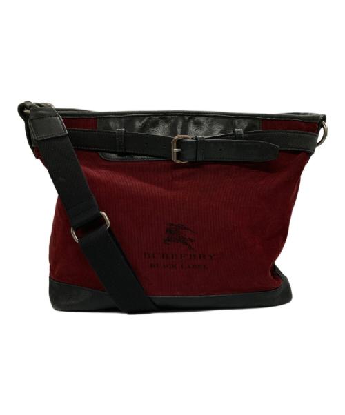 BURBERRY BLACK LABEL（バーバリーブラックレーベル）BURBERRY BLACK LABEL (バーバリーブラックレーベル) コーデュロイショルダーバッグ レッドの古着・服飾アイテム