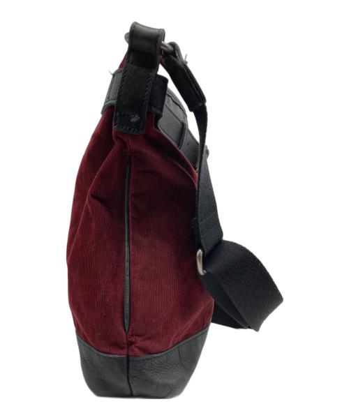 BURBERRY BLACK LABEL（バーバリーブラックレーベル）BURBERRY BLACK LABEL (バーバリーブラックレーベル) コーデュロイショルダーバッグ レッドの古着・服飾アイテム