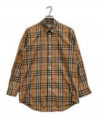 Burberry'sバーバリーズ）の古着「シャドーホースノヴァチェックシャツ」｜ベージュ