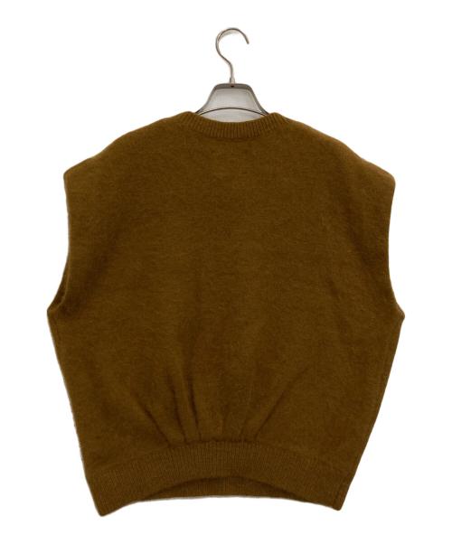 Ameri（アメリ）AMERI (アメリ) BACK TUCK ANGOLA VEST ブラウン サイズ:-の古着・服飾アイテム
