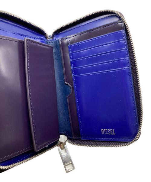 DIESEL（ディーゼル）DIESEL (ディーゼル) ラウンドジップウォレット パープルの古着・服飾アイテム