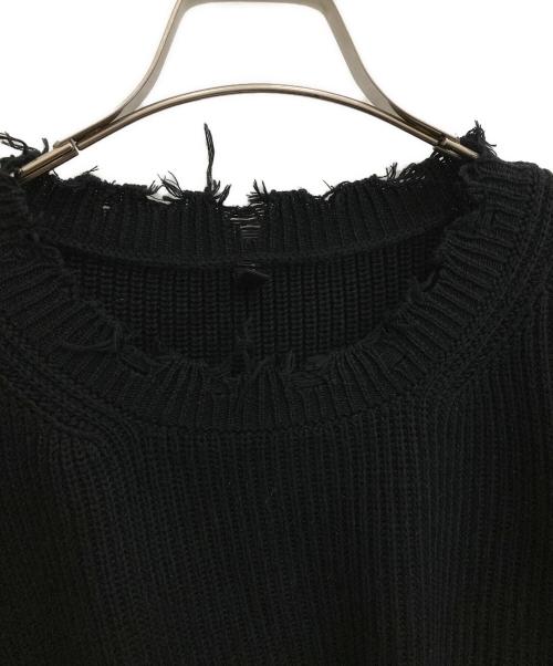 UNRAVEL PROJECT（アンレーベル プロジェクト）Unravel Project (アンレーベル プロジェクト) ダメージ加工ニット ブラック サイズ:XSの古着・服飾アイテム