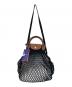 LONGCHAMP（ロンシャン）の古着「LE PLIAGE FILET TOP HANDLE BAG」｜ブラック
