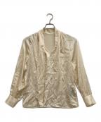 TOMORROW LANDトゥモローランド）の古着「ウォッシャブルサテン ボウタイギャザーブラウス」｜アイボリー