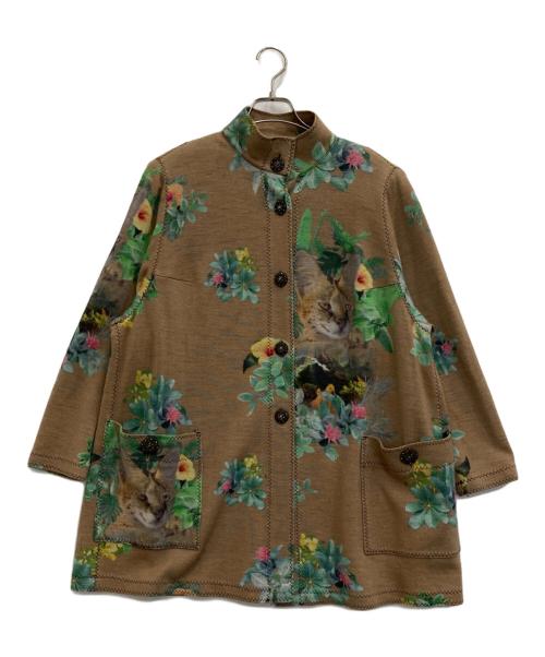 gk伊太利屋（イタリヤ）gk伊太利屋 (イタリヤ) ニットコート ベージュ サイズ:11の古着・服飾アイテム