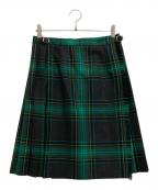 O'NEIL OF DUBLINオニールオブダブリン）の古着「ラップチェックスカート」｜グリーン×グレー