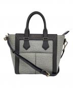 COLE HAANコールハーン）の古着「2WAYバッグ」｜グレー×ホワイト