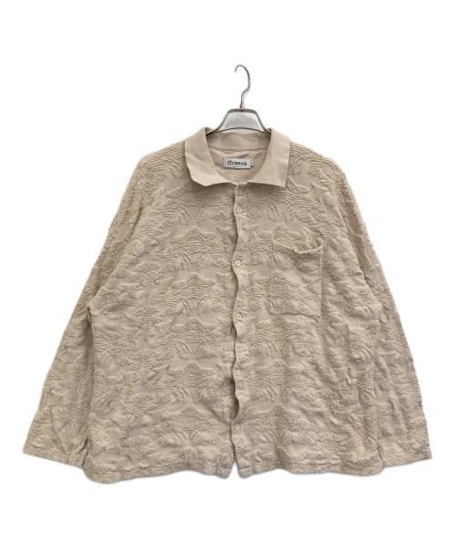 EVISEN（エビセン）EVISEN (エビセン) BLOSSOM EMBOSS JACQUARD SHIRT ベージュ サイズ:Lの古着・服飾アイテム