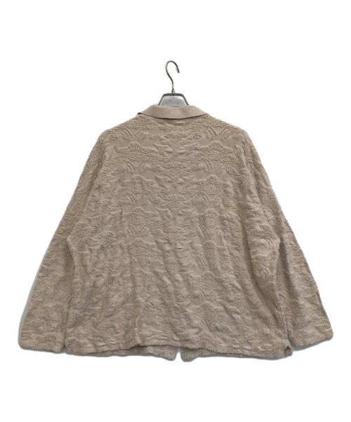 EVISEN（エビセン）EVISEN (エビセン) BLOSSOM EMBOSS JACQUARD SHIRT ベージュ サイズ:Lの古着・服飾アイテム