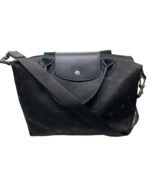LONGCHAMP（ロンシャン）LONGCHAMP (ロンシャン) ル・プリアージュ エトワールS マテリアルトートバッグ ブラックの古着・服飾アイテム
