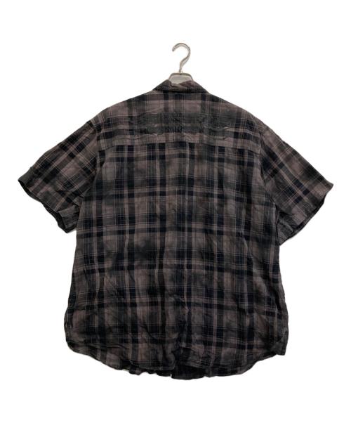 HARLEY-DAVIDSON（ハーレーダビッドソン）HARLEY-DAVIDSON (ハーレーダビッドソン) 半袖チェックシャツ ブラウン サイズ:3XLの古着・服飾アイテム
