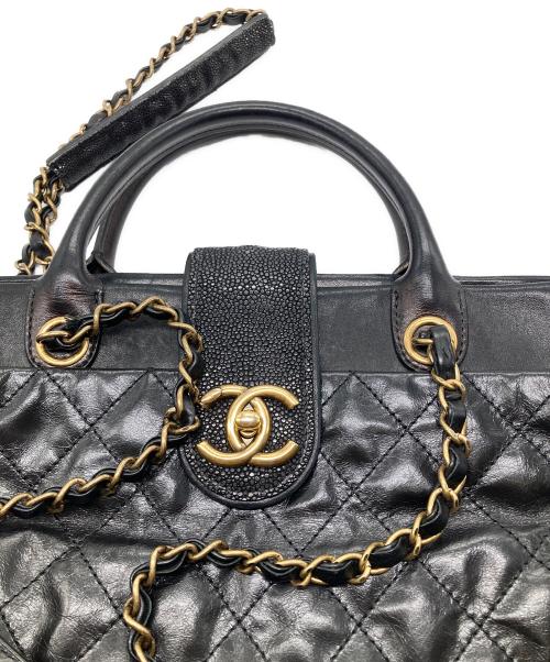 CHANEL（シャネル）CHANEL (シャネル) マトラッセ2WAYチェーンショルダーバッグ ブラックの古着・服飾アイテム