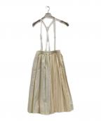 SUMI STYLEスミ スタイル）の古着「アシンメトリープリーツスカート」｜アイボリー