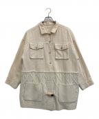 SUMI STYLEスミ スタイル）の古着「切替ニットコート」｜ホワイト