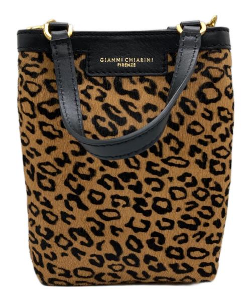 GIANNI CHIARINI（ジャンニ キアリーニ）GIANNI CHIARINI (ジャンニ キアリーニ) レオパードショルダーバッグ ベージュの古着・服飾アイテム