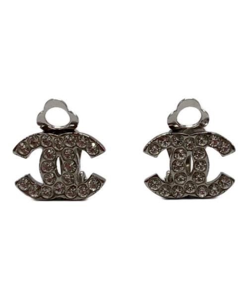 CHANEL（シャネル）CHANEL (シャネル) ココマークラインストーンイヤリング カラー：シルバーの古着・服飾アイテム