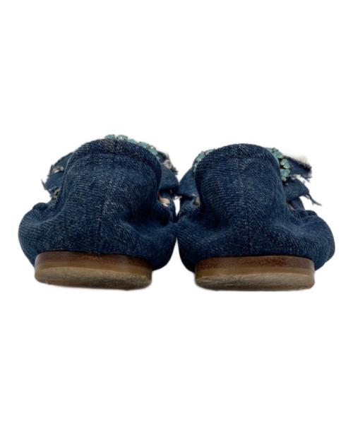 MIU MIU（ミュウミュウ）MIU MIU (ミュウミュウ) デニムバレエシューズ インディゴ サイズ:37の古着・服飾アイテム