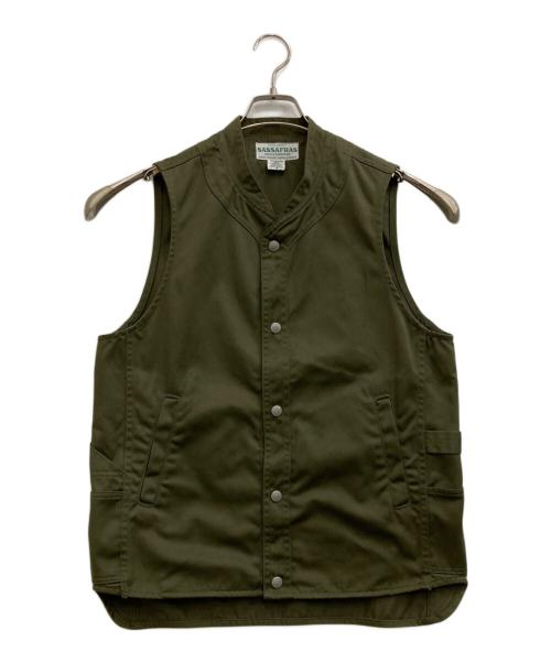 SASSAFRAS（ササフラス）SASSAFRAS (ササフラス) ベスト カーキ サイズ:Sの古着・服飾アイテム