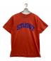 stussy（ステューシー）の古着「BLOCK SPORT PIGMENT DYED TEE」｜オレンジ