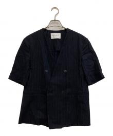 UNITED ARROWS TOKYO（ユナイテッドアローズトウキョウ）の古着「ピンストライプショートスリーブジャケット」｜ネイビー