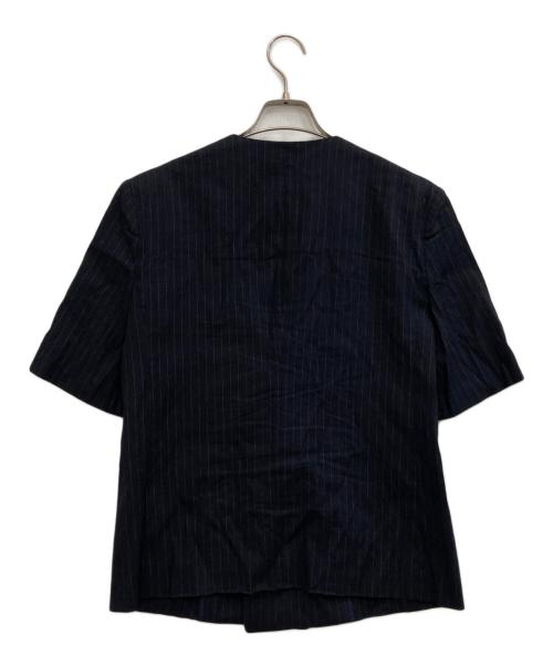UNITED ARROWS TOKYO（ユナイテッドアローズトウキョウ）UNITED ARROWS TOKYO (ユナイテッドアローズトウキョウ) ピンストライプショートスリーブジャケット ネイビー サイズ:Sの古着・服飾アイテム