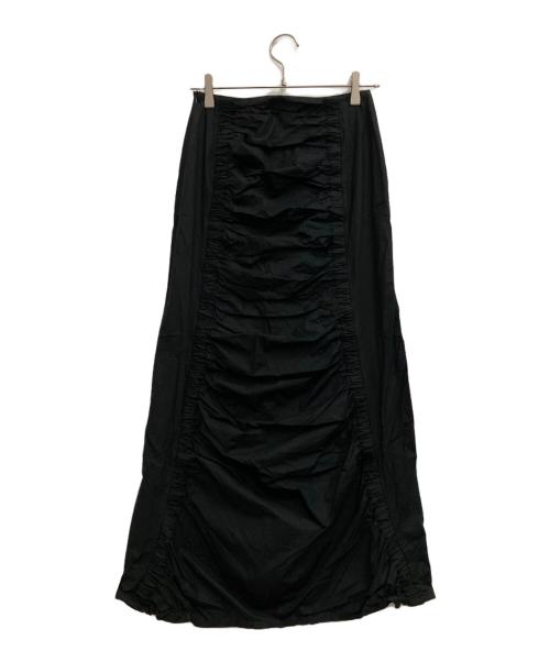 DRIES VAN NOTEN（ドリスヴァンノッテン）DRIES VAN NOTEN (ドリスヴァンノッテン) ギャザースカート ブラック サイズ:36の古着・服飾アイテム