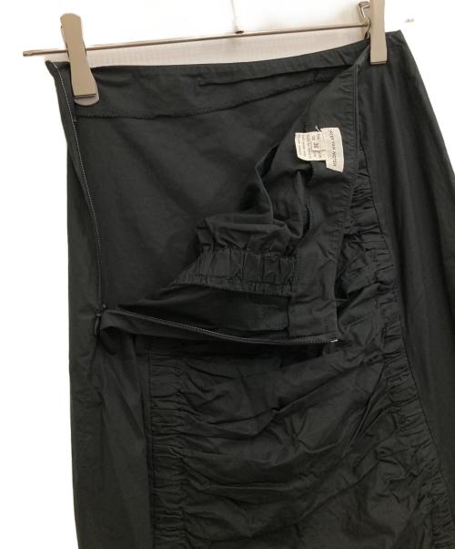 DRIES VAN NOTEN（ドリスヴァンノッテン）DRIES VAN NOTEN (ドリスヴァンノッテン) ギャザースカート ブラック サイズ:36の古着・服飾アイテム