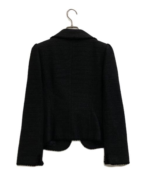 TO BE CHIC（トゥービーシック）TO BE CHIC (トゥービーシック) ツイードジャケット ブラック サイズ:40の古着・服飾アイテム